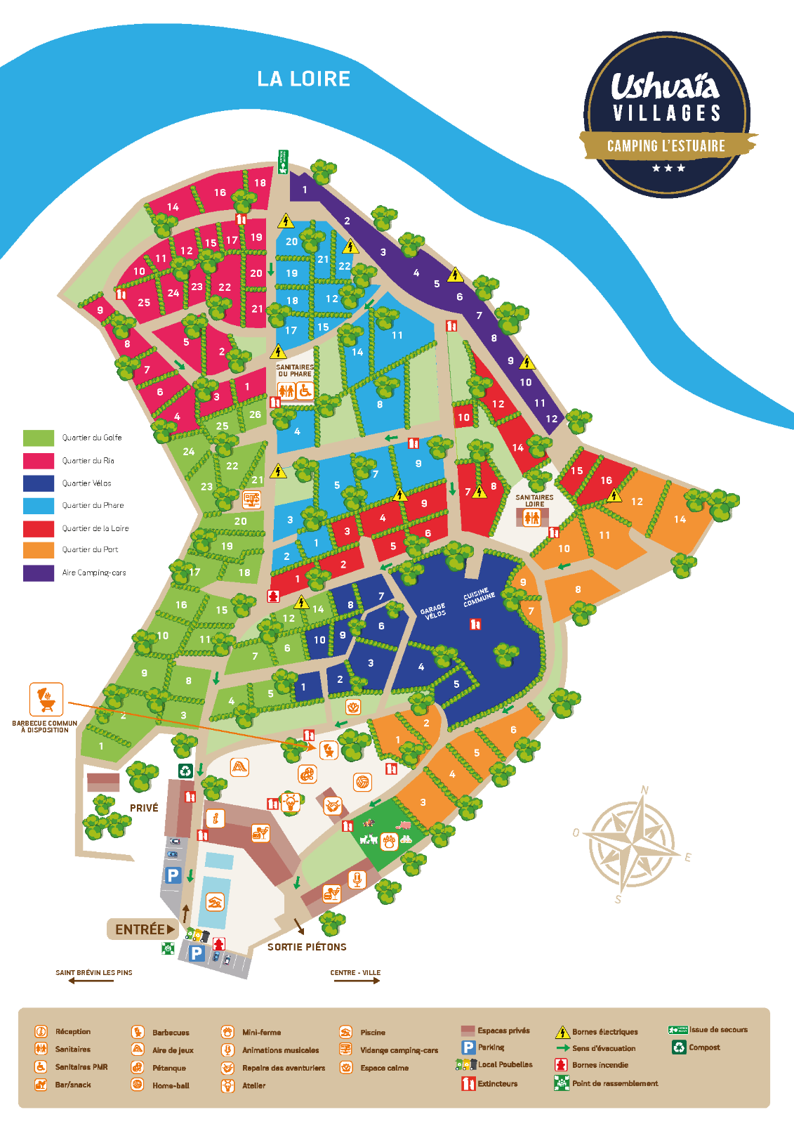plan du camping L'estuaire