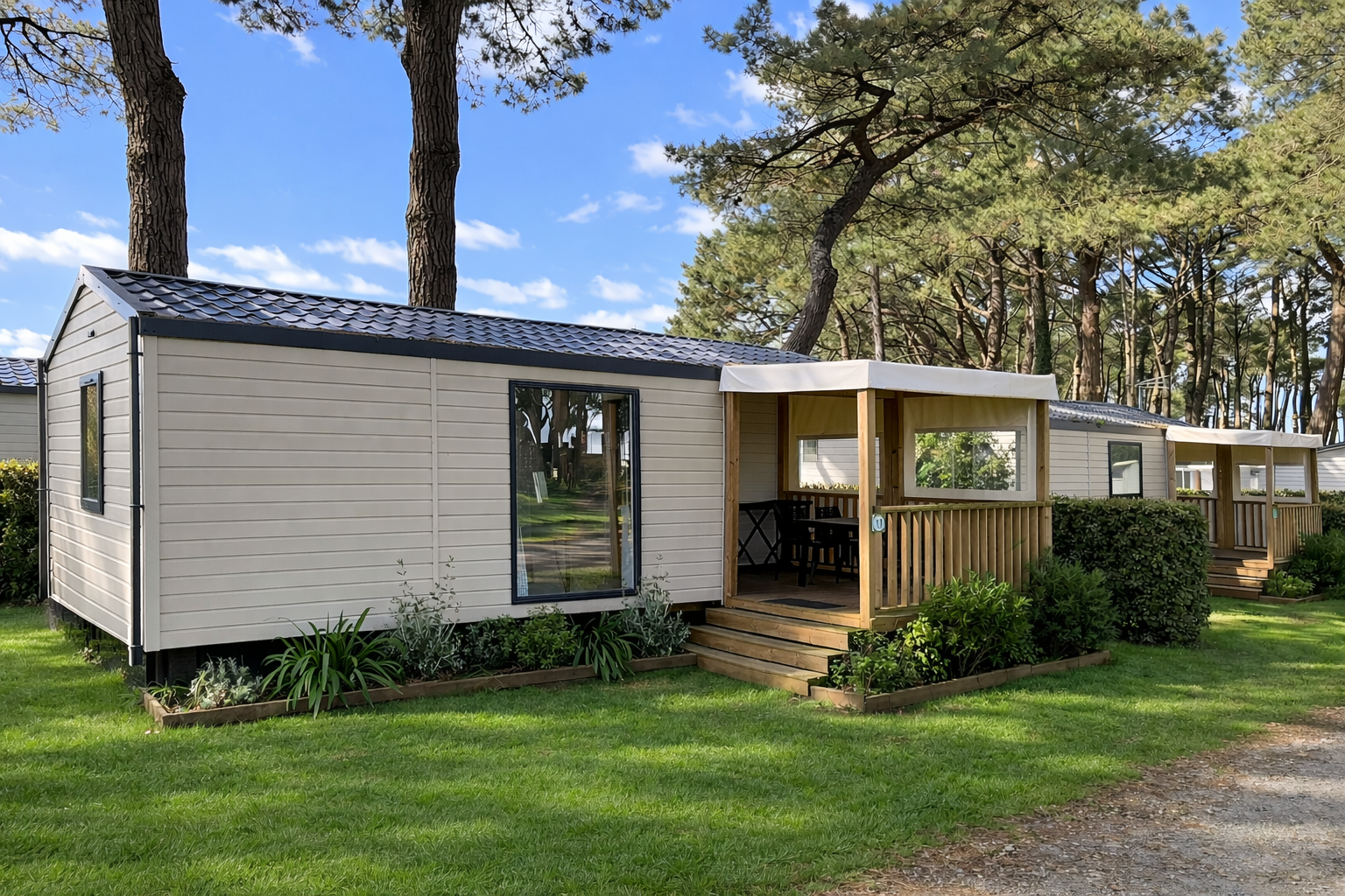 Mobilhome 2 chambres Confort en Loire Atlantique au camping Ushua�a Villages l'estuaire 