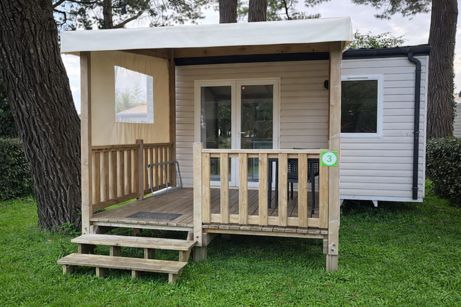 mobilhome 1 chambre au camping Ushua�a villages l'estuaire