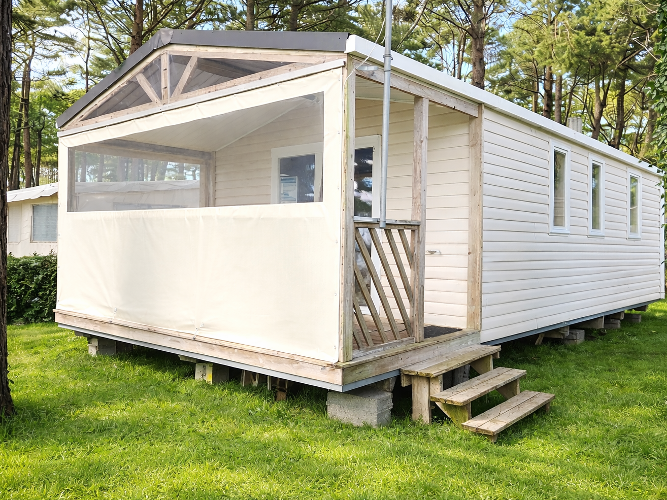 mobilhome 2 chambres eden au camping Ushua�a villages l'estuaire